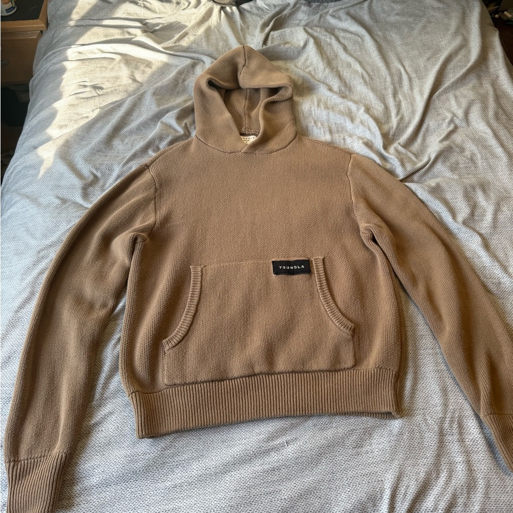 YoungLA 547 Mojave Knitted Hoodie (Mocha / Small)